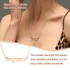 Vintage Letter Constellations Theme Zodiac Necklace DIY Chic Delicate Jewelry Chain Pendant for Lover Festival Gifts Rose Gold