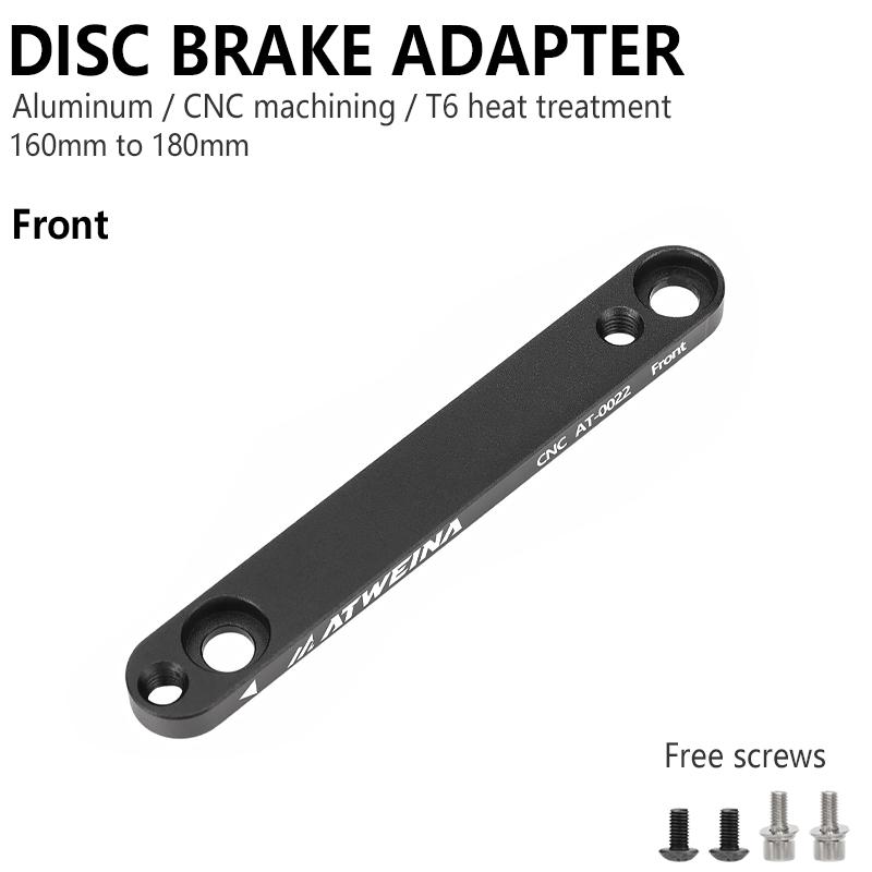

ATWEINA Road Bike Bicycle Disc Brake Aapter Flat Mount CNC Front Rear 180mm Disc Brake Rotor Adapter with Bolts Bicycle Parts Front
