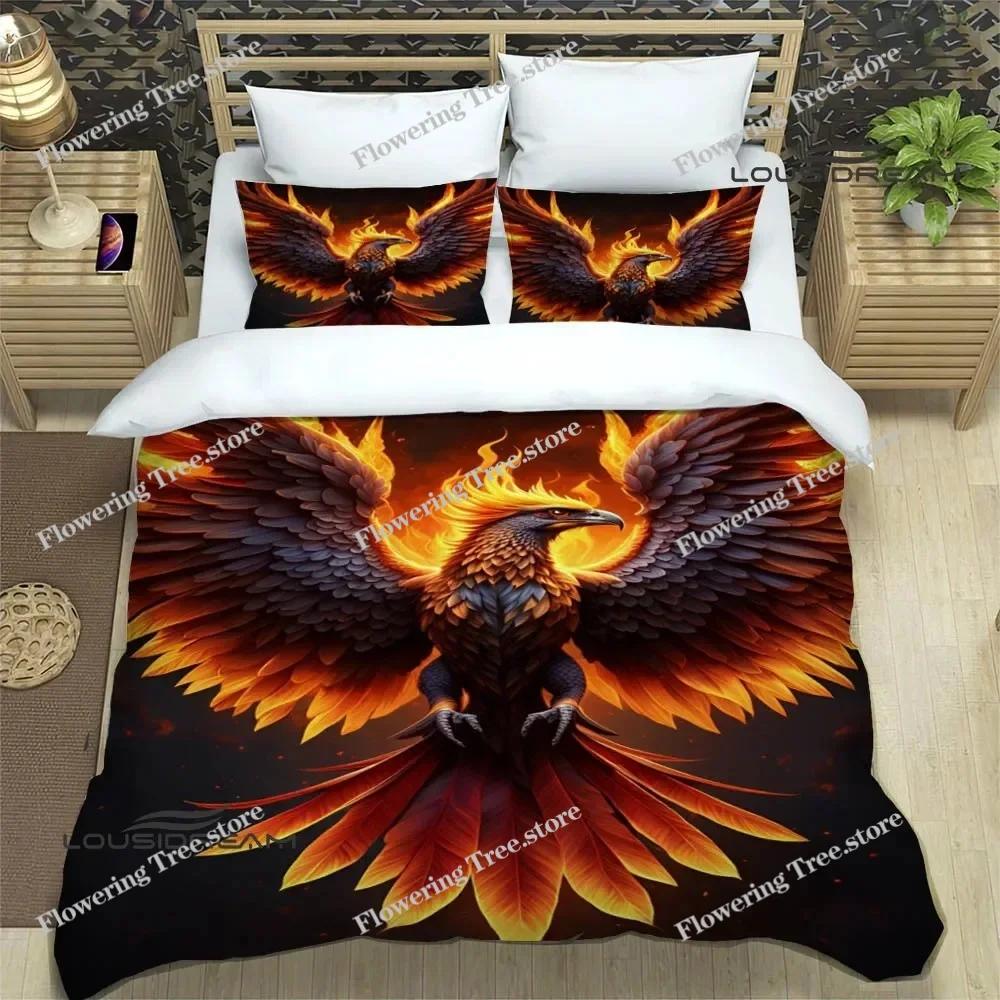3D Phoenix Printed Bedding Sets Exquisite Bed Supplies Set Duvet Cover Bed Comforter Set Bedding Set Luxury Birthday Gift