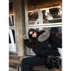 Winter new fur collar hooded cotton-padded coat thickened short cotton-padded coat women's coat