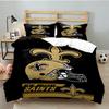 New Orleans Helmet 3pcs Bedding Set,Including 1pc Duvet Cover And 2pcs Pillowcases Perfect Gift for Christmas,Ideal for Bedroom, Dormitory