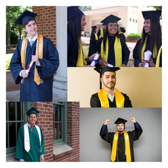 Unisex Erwachsener Einfaches Abschlussstola 72 Zoll Jahrgang 2026 Abschlussband für Akademische Chorveranstaltungen Zubehör