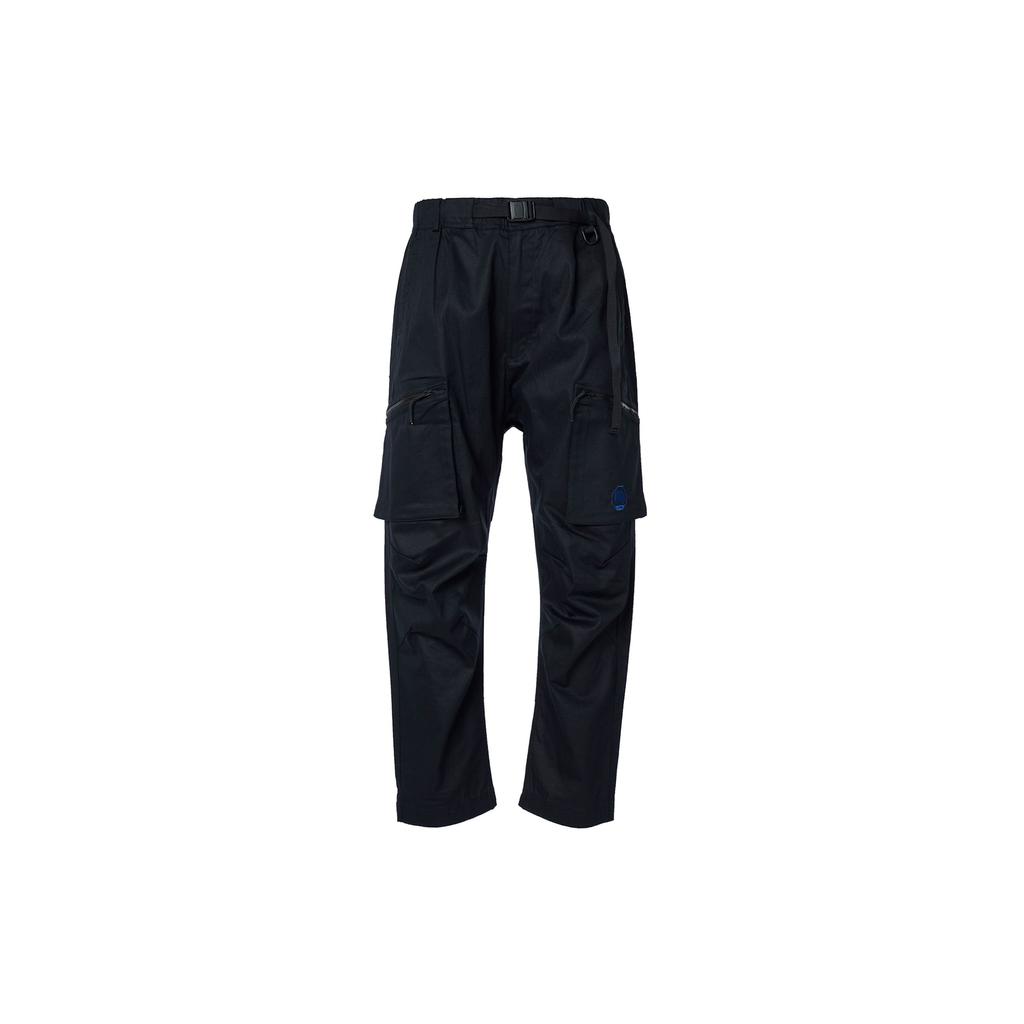 Li Ning Bad Five Letter Print Loose Multi-Pocket Casual Pants Unisex pants Black AKXQ127-1