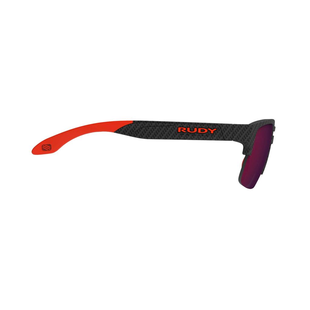 RUDY PROJECT Fashion Sunglasses with UV Unisex Sporty Casual Style for and Road Half Rim SPINAIR 58 Carbon Frame with Polar 3FX HDR Multi Laser Red