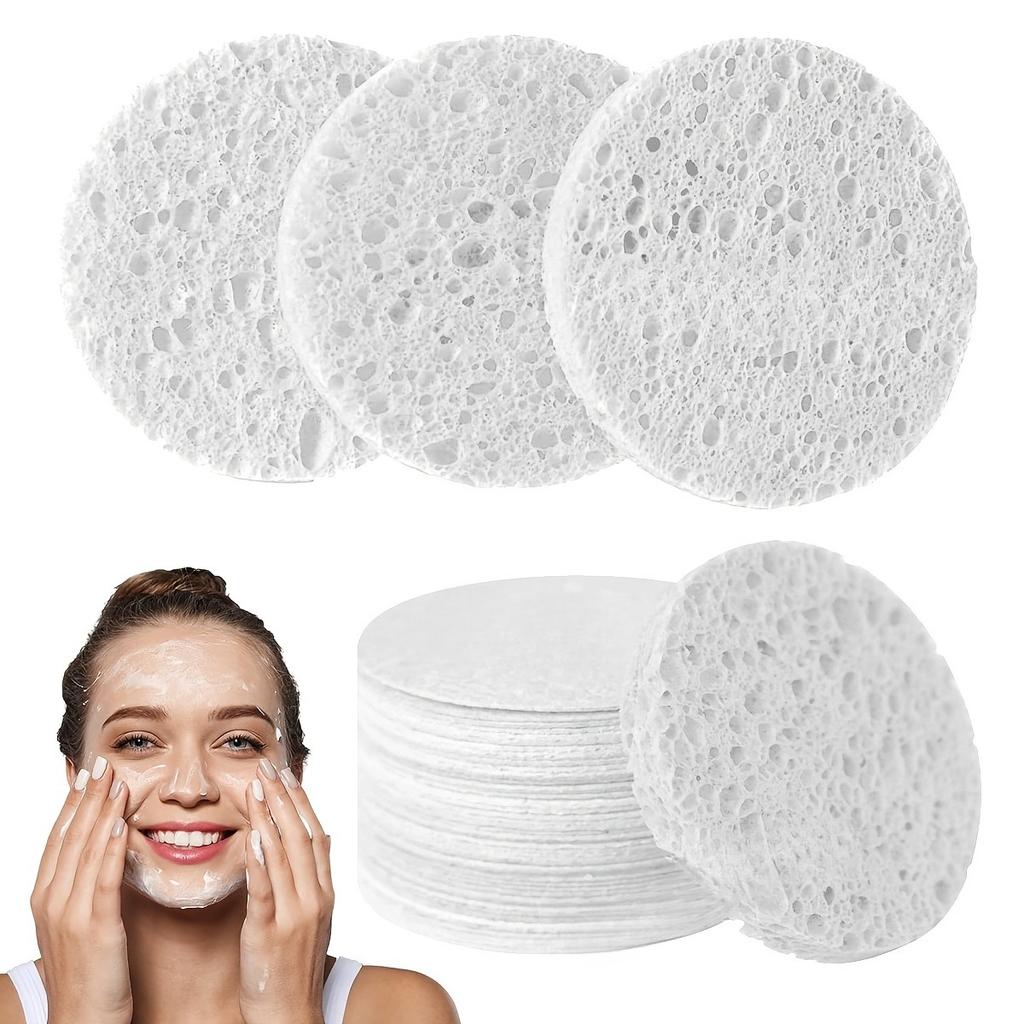 10Pcs Compressed Cleansing Sponge, Used for Exfoliation and Makeup Remover, Fragrance-free Reusable Face Sponge