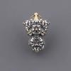 Guochao Black Dakini Vajra Pestle Buddha Head 108 Bead Bracelet