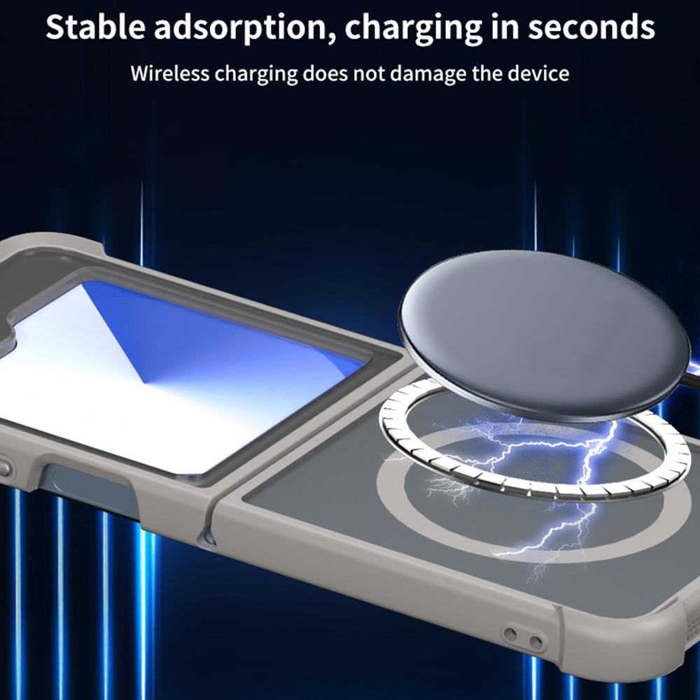 For Samsung Galaxy Z Flip6 5G Magnetic Case Shockproof Matte PC+TPU Phone Cover