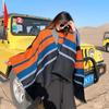 Scarf women's winter outer color matching striped split shawl desert travel photo cape imitation cashmere thickened warm