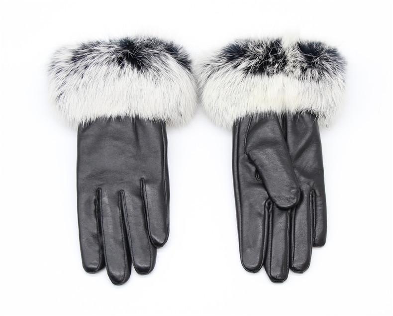 Women’s Winter Touchscreen Sheepskin Gloves - Warm, Windproof, Fur-Lined for Driving, Skiing, Riding