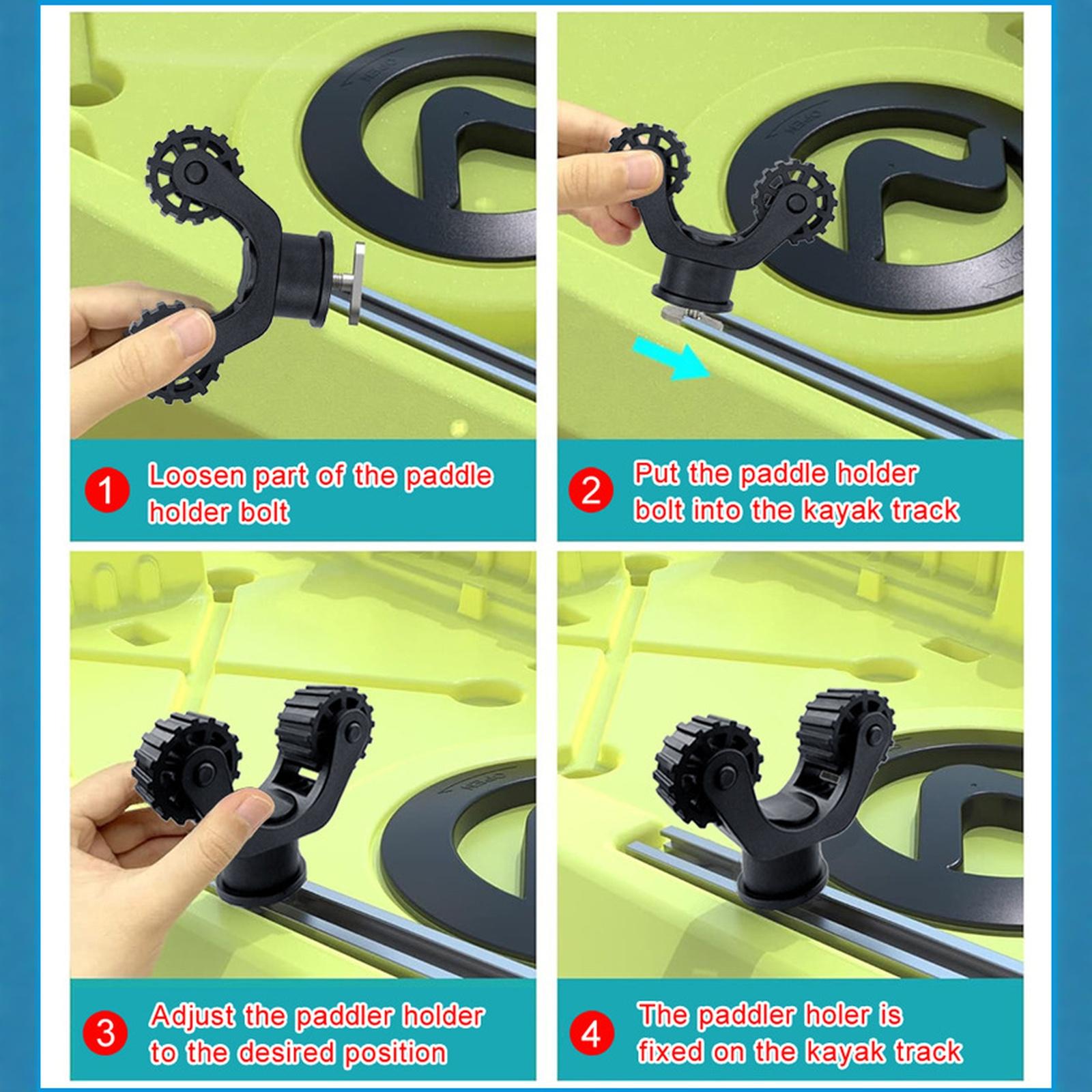 

Kayak Low Profile Track for Fishing Rod Holder, Gear Track Accessories, Cup Holder Mount Track Rail Track for Paddle Holder one size чёрный