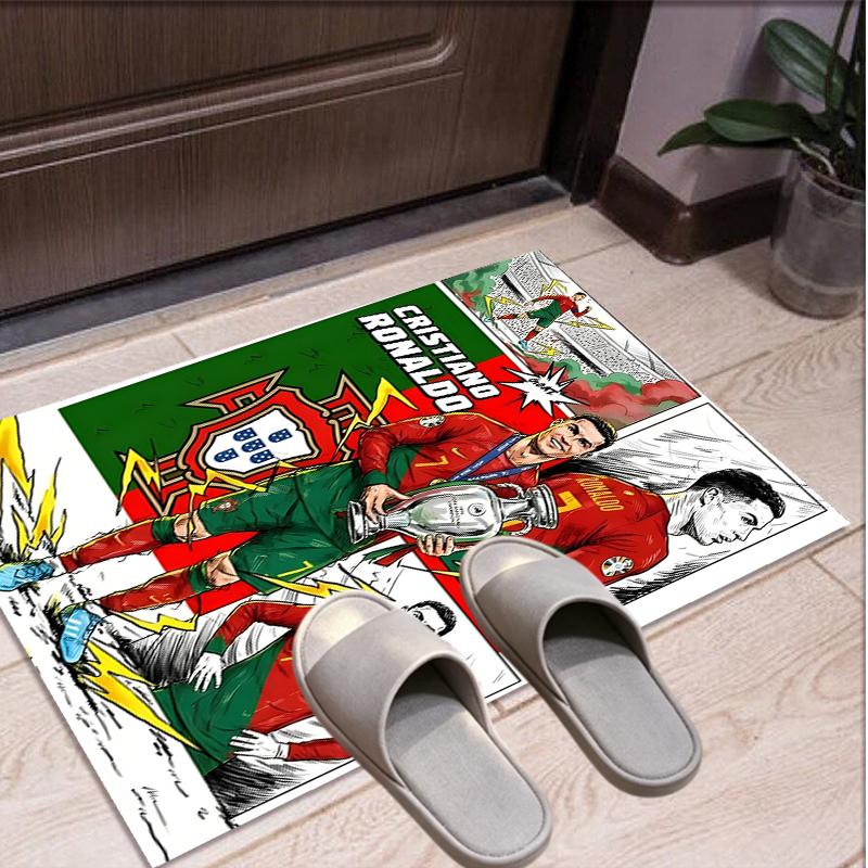 Cristiano Ronaldo Pattern Rug, Indoor/Outdoor Mat, for Picnic, Gameroom, Bedroom, Office, Living Room, Home Decor Carpet, Birthday Gift