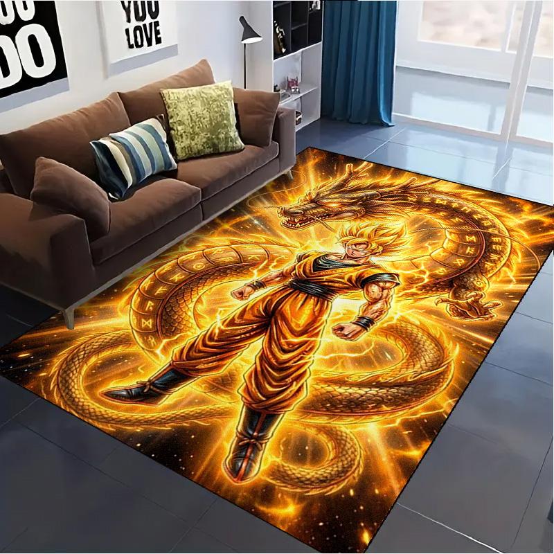 Goku Anime Carpet Rug for Living Room Bedroom Home Sofa Decoration,Kids play Non-slip Floor Mat