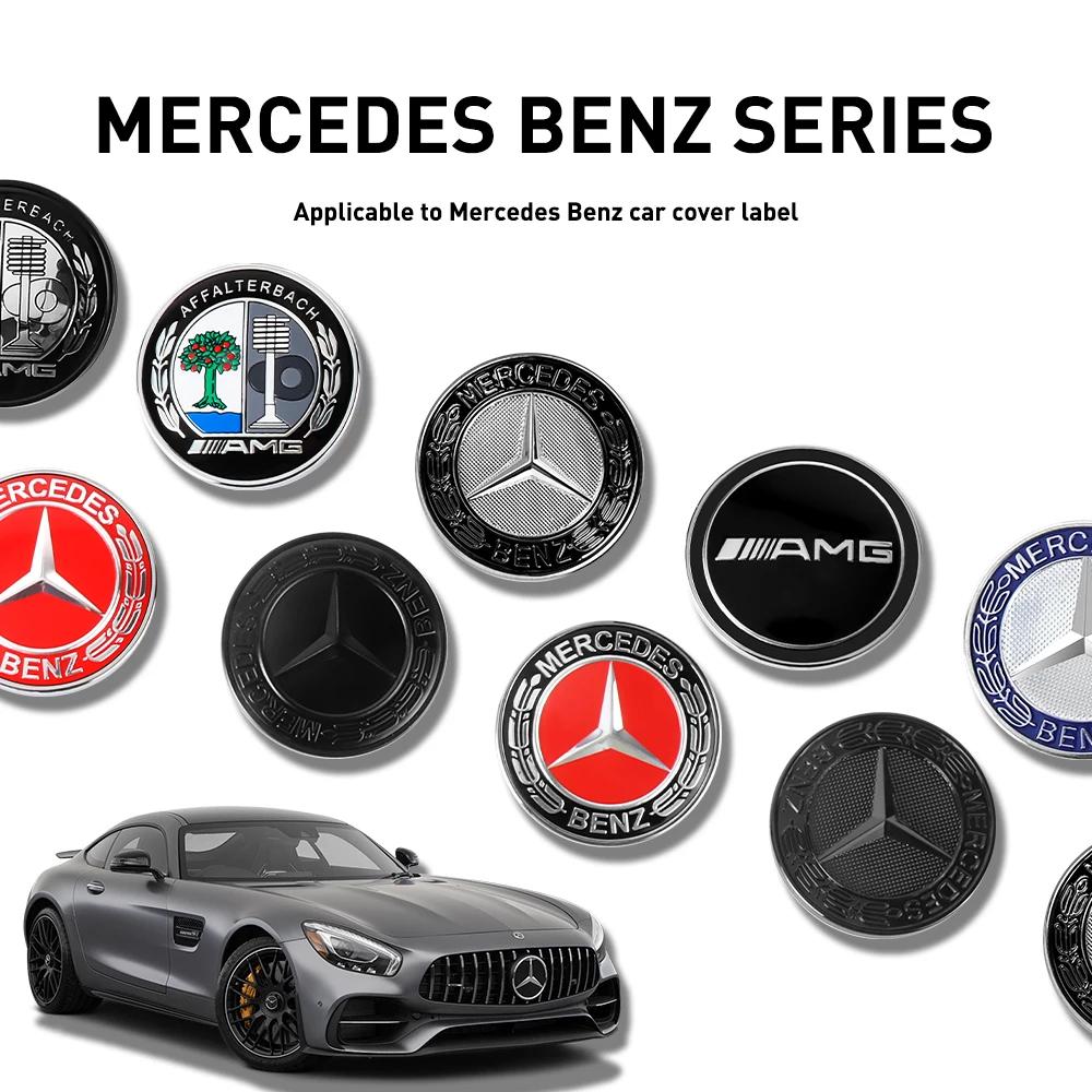 57MM Car Styling Front Hood Emblem For Mercedes BenzStickers Auto Decoration Decal Accessories A E Class W205 W204 GLC CLA W447