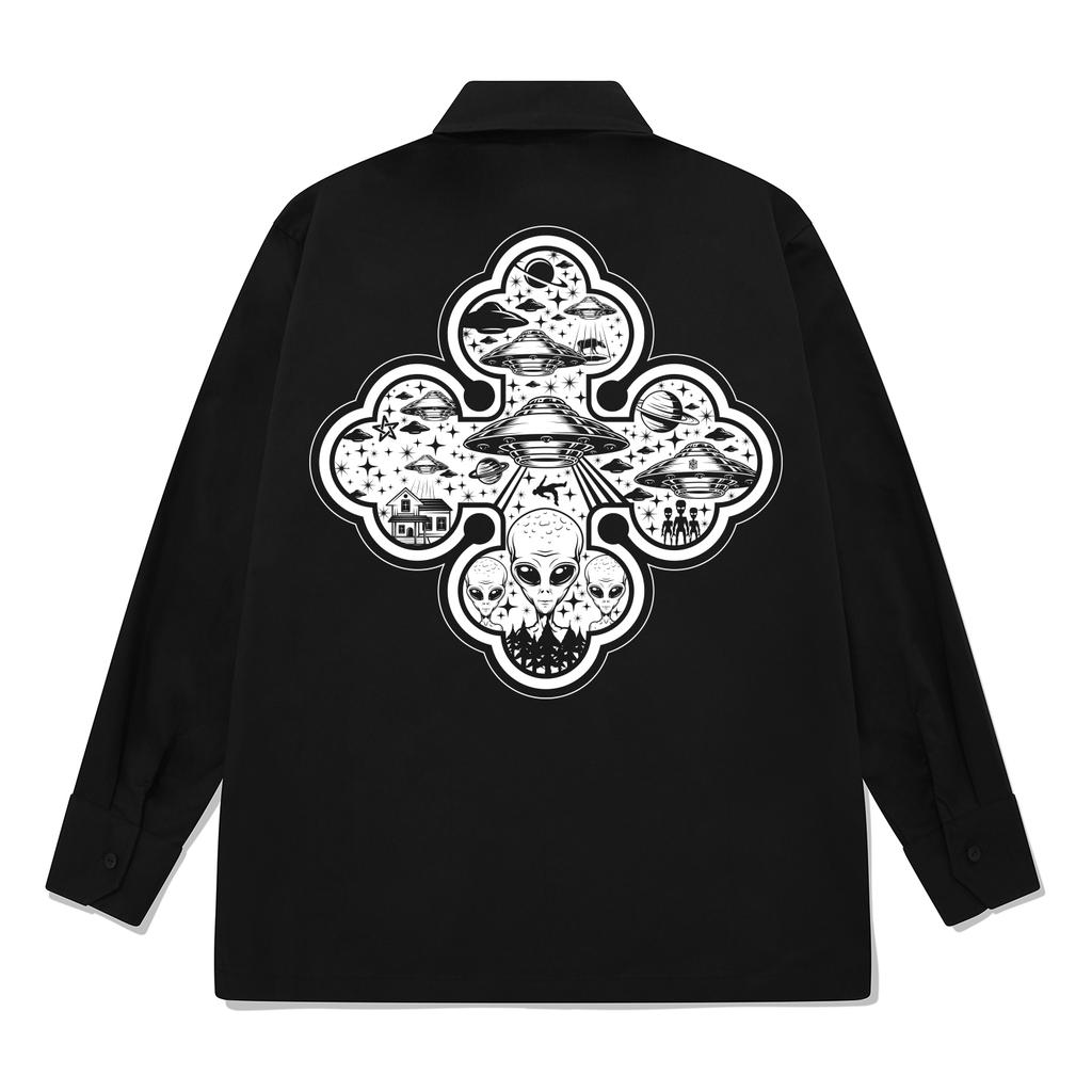 KAN6312 Kylb0130 Ufo Long Sleeve Shirt Black