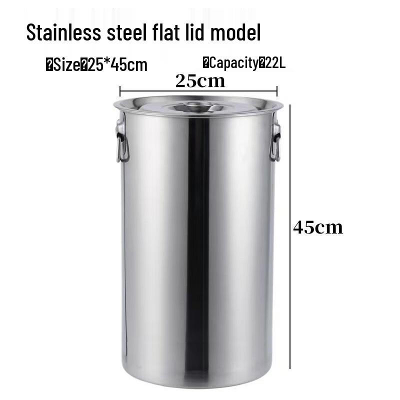 

Stainless Steel Multi-Use Dispenser Bucket with Flat Lid