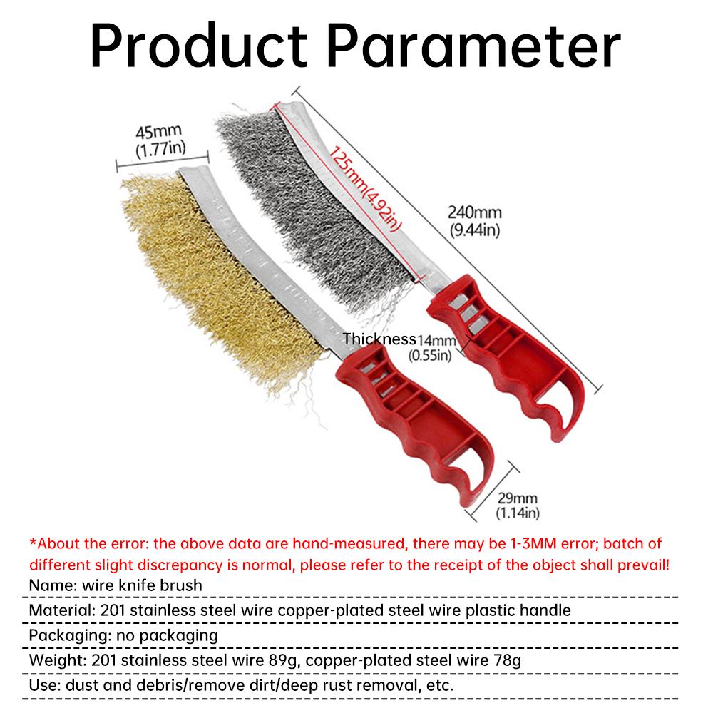 Metalowa Szczotka do Rdzy Stal Nierdzewna Drut Miedziowany Narzędzia Czyszczące Dekontaminacja Szlifowanie Usuwanie Zadziorków Szczotka Wielofunkcyjna