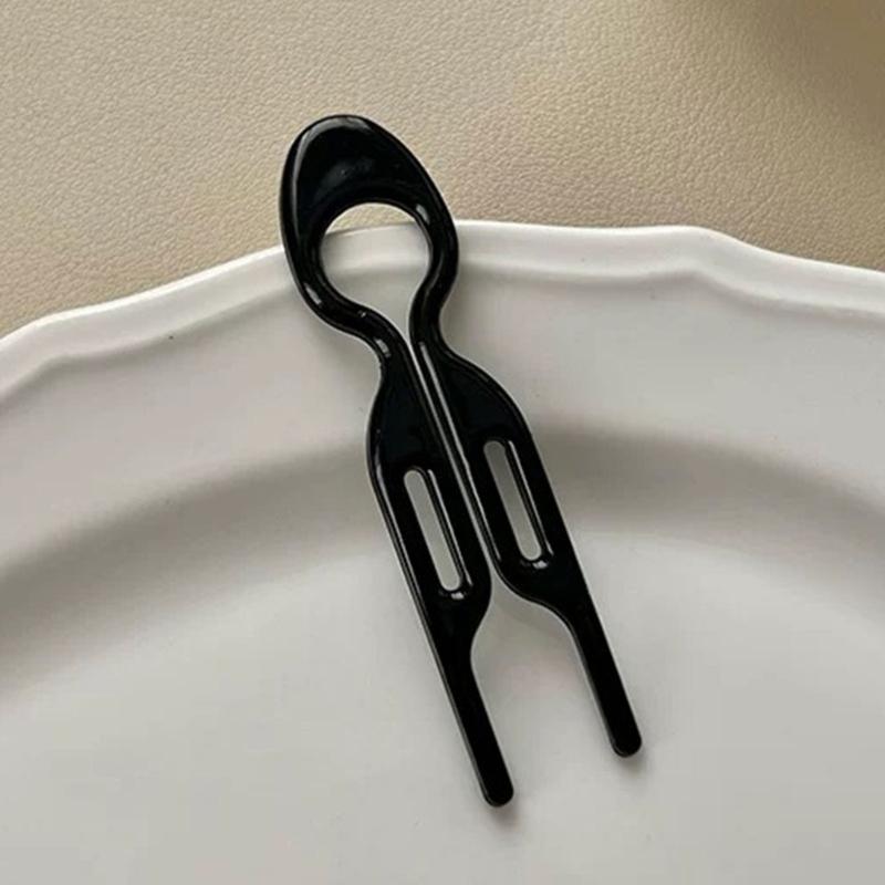 12PCS French Twists Hairpins Practical Plastic U Shaped Pins Hair Accessories For Secure Updos Fine To Long Hair