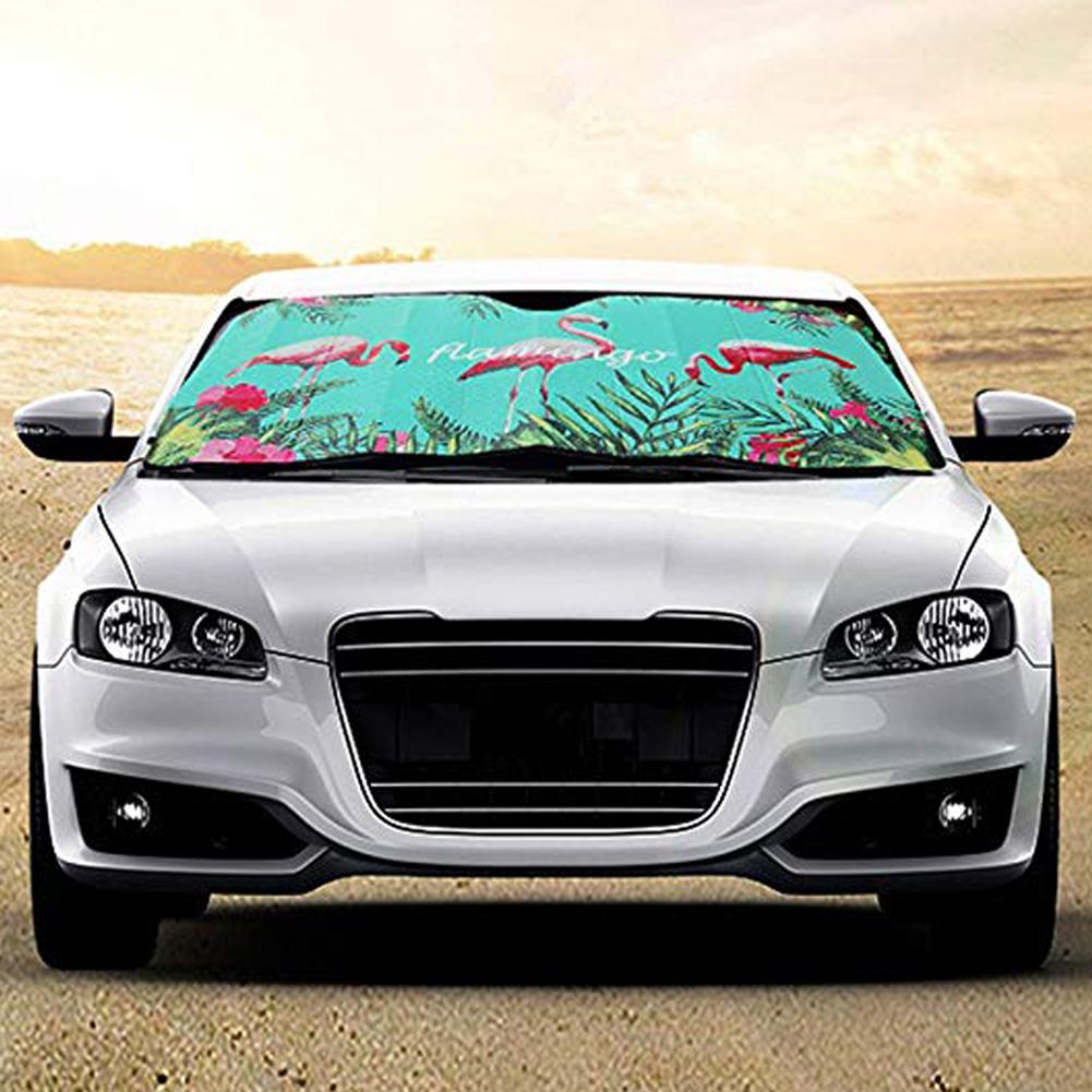 Universal Fit Car Sunshade Front Gear UV Sun Heat Reflector Five-layer Thick Aluminum Foil Summer Cartoon Glass Cover