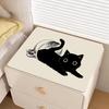 Vintage Oil Painting Garden Cat Nightstand Mat Green Fruit Floral Print Waterproof Heat Resistant Dresser Top Pad Rug