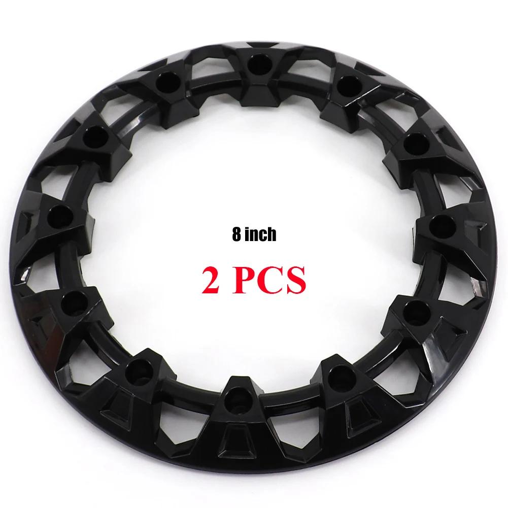 2PCS 4PCS 8-inch ATV Wheel Trim Hub Protection Decor Rim Cap Universal Vehicle All Terrain Wheel Plastic Cover For 8inch Tires
