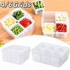 4/6 Grids Refrigerator Storage Box Onion Ginger Garlic Vegetable Drainage Basket Ingredients Storage Container Kitchen Organizer