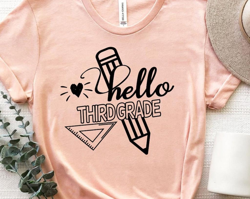Hello Third Grade Shirt, 3rd Grade Shirt, Back to School T-Shirt, 3rd Grade Teacher Shirt, Team Teacher Shirt, First Day Of School Tee
