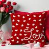 New Valentine's Day Pillow Love Letter Print Pillow Simple and Versatile Linen Pillow