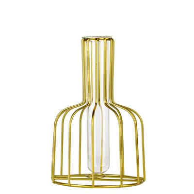 Golden Glass Tube Vase