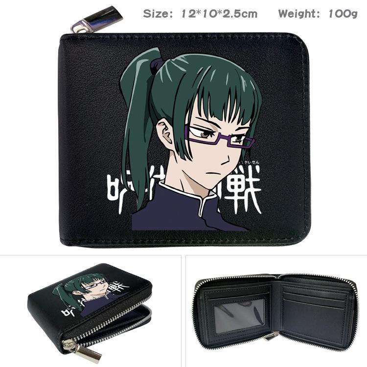 Jujutsu Kaisen Anime Zip PU Wallet Cartoon Print Coin Purse Large Capacity Card Holder Gojo Satoru Sukuna 1pcs