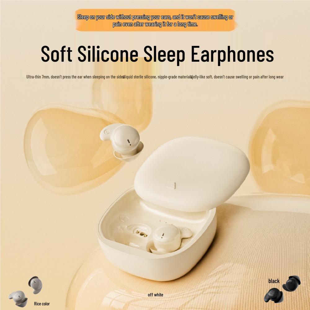 2025 Soft Silicone Wireless Bluetooth Sleep Earphones - Painless, Noise-Cancelling, Ideal for Side Sleeping and Sports