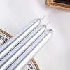 European Classic Electroplated Tapered Long Rod Candle Romantic Wedding Candlelight Dinner Odorless Color Rod Wax