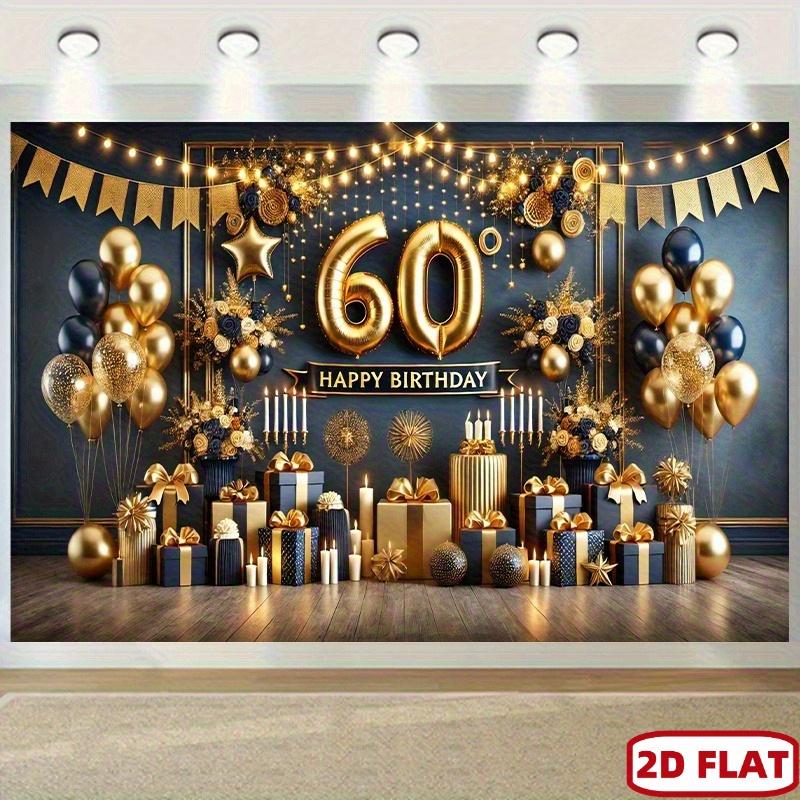 2D Flat Banner, 2D Flat Happy Birthday Party Background Screen - 8ft x 6ft, suitable for studio and outdoor celebrations