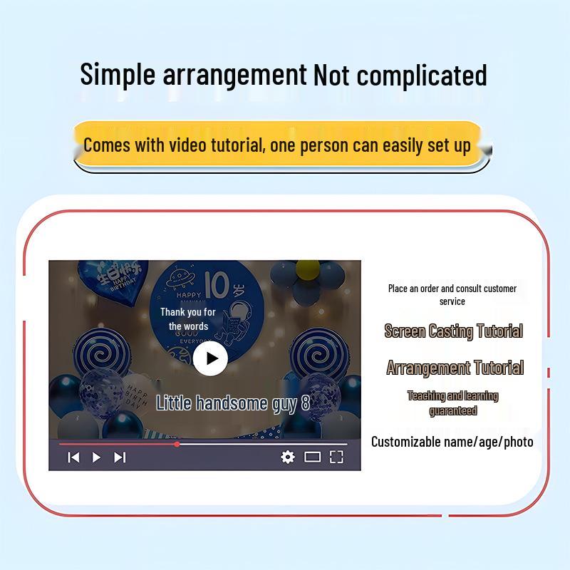 Bakgrunn for 10-årsfeiring: Gratulerer med dagen Ballonger og dekor for gutter