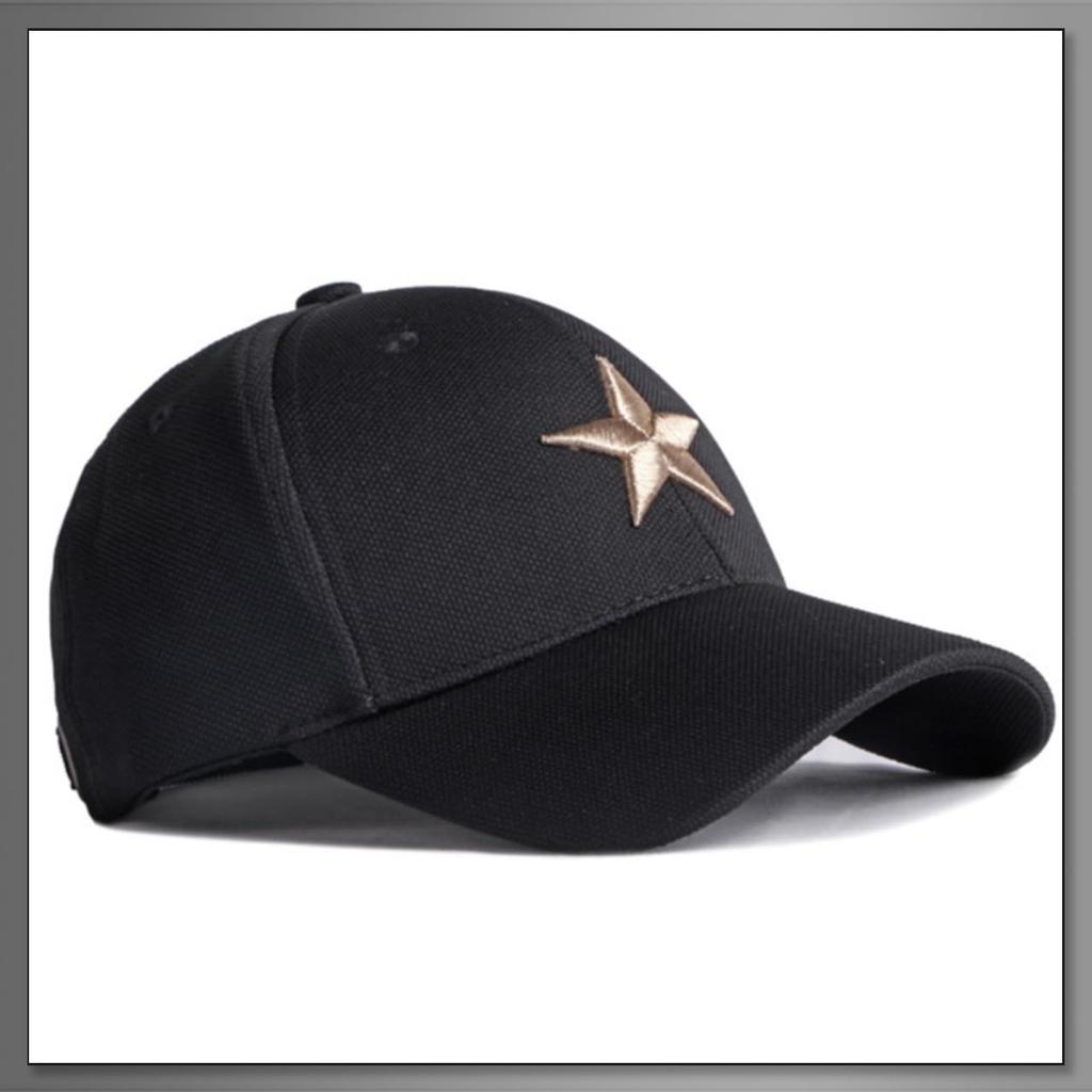 Hat Cap Star Pattern English Logo Casual Climbing Walking Men Women CAP566 [Buzz Selection] (Silver)