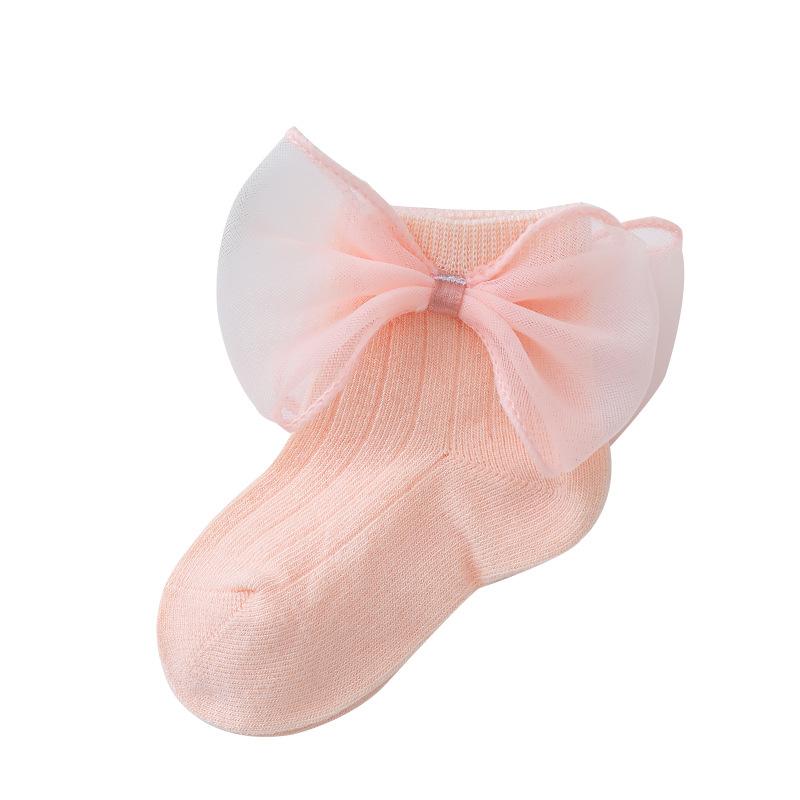 Home Baby Princess Socks Korean Edition Trendy Girls' Socks Children's Lace Socks Bow Baby Cotton Socks For Girls