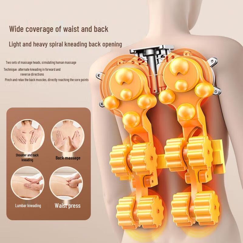 AUX Heated Kneading Back and Waist Massage Cushion