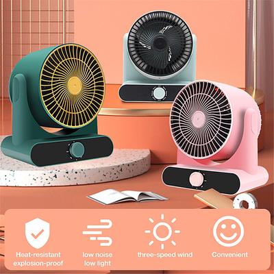 110 - 220V Electric Heater Office Room Desktop Fan Cooler Heater Mini Dual Use Portable Air Cooler And Warmer Temperature Control