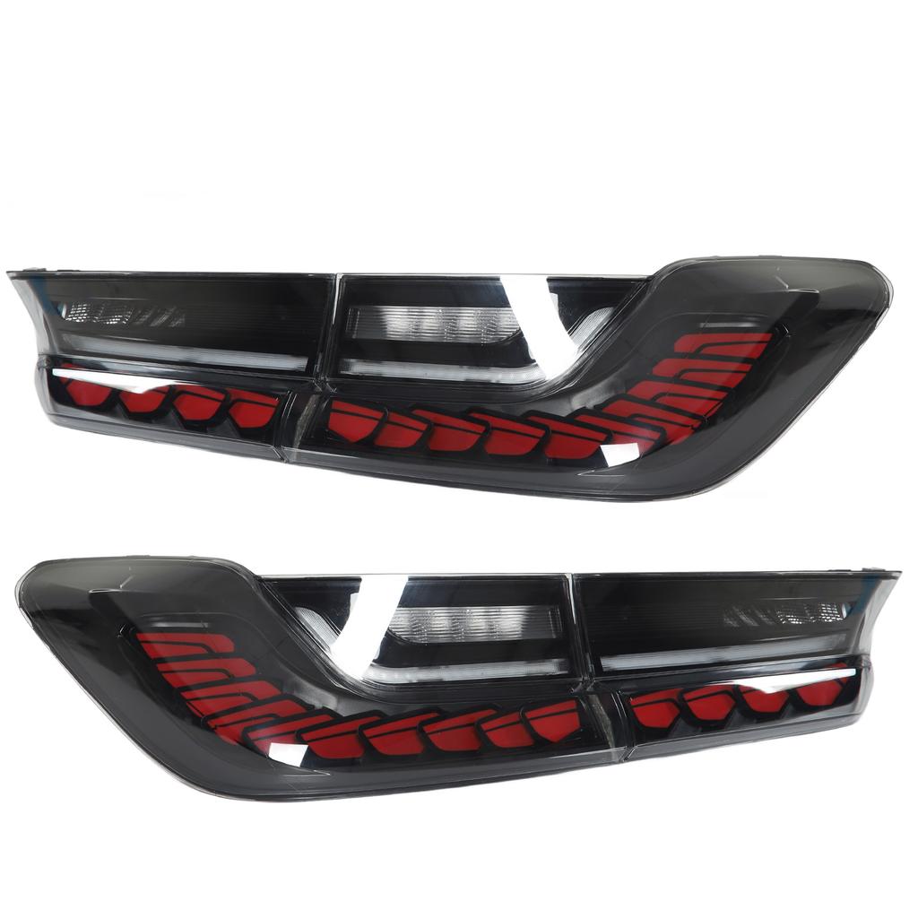 GTS LED Style LED Tail Lights Dynamic Turn Signal for 3 Series G20 M3 G80 2019 to 2023 Black Red