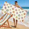 Buntes Lachendes Blumenmuster Handtuch Strandtuch schnelltrocknend für Reise Outdoor-Sport Joggen Strand und Schwimmen
