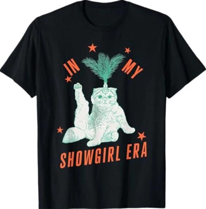 Смешной Кот в Костюме Шоугёрл Ретро Юмор Футболка S