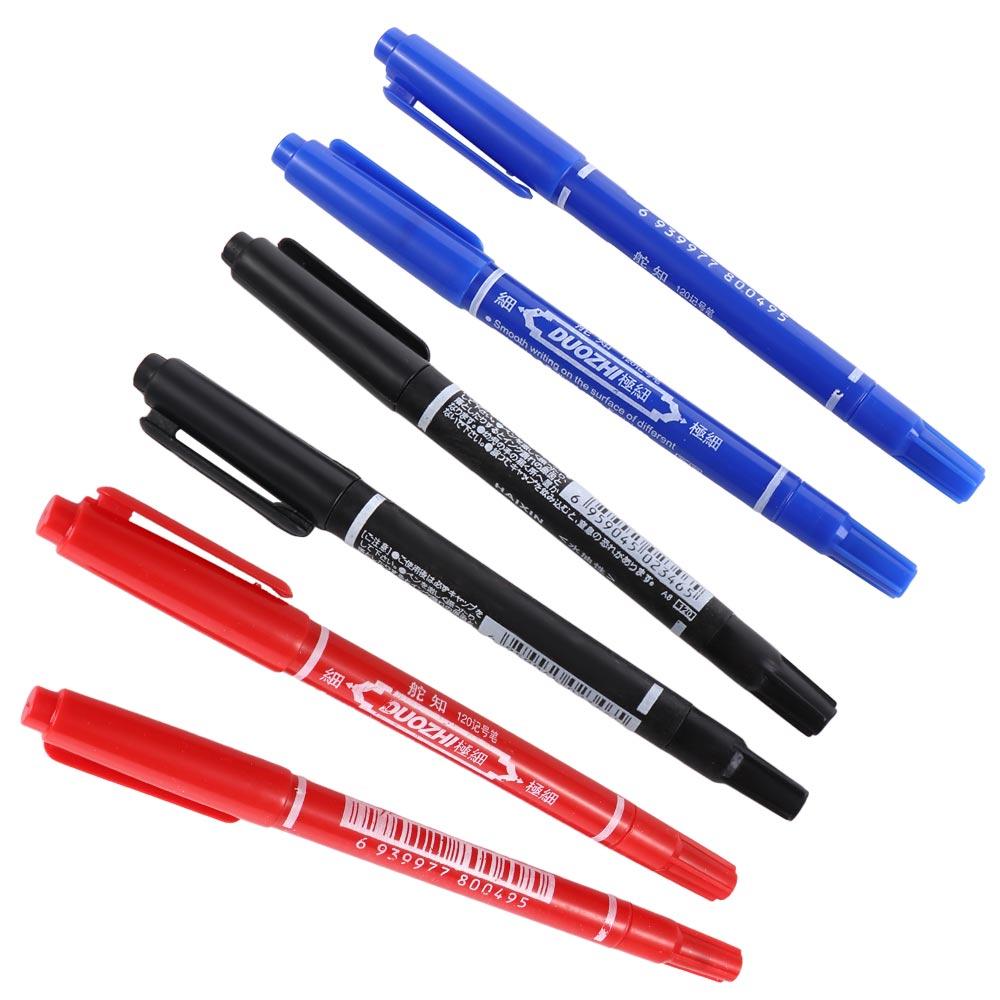 2 szt./zestaw Wodoodporny Marker do skóry do tatuażu Dwukońcówkowy Pędzel do makijażu tatuażu Akcesoria do tatuażu