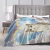 Internet Famous Meowl Cat Owl Meme Blanket  Travel Flannel Throw Blanket For Home Decor Warm  DIY  Bedspread Birthday Gift