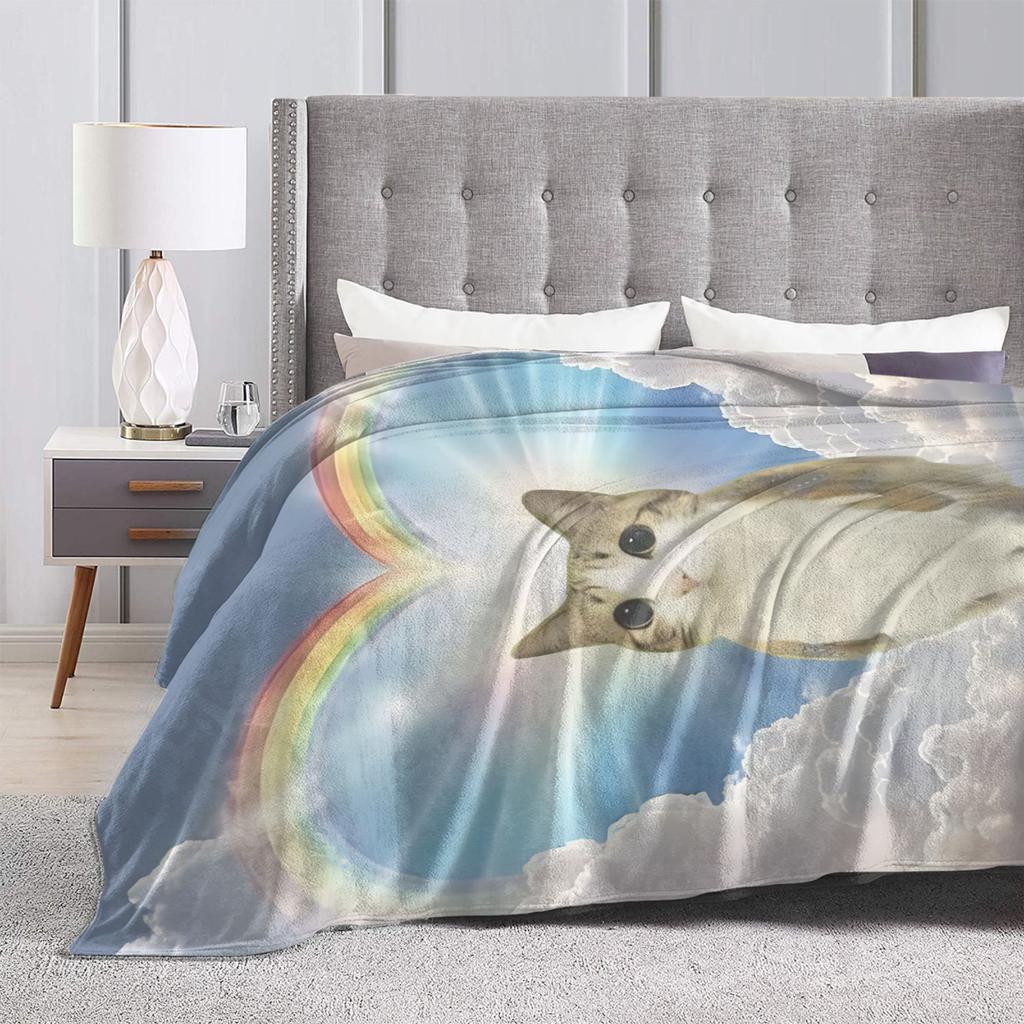 Internet Famous Meowl Cat Owl Meme Blanket  Travel Flannel Throw Blanket For Home Decor Warm  DIY  Bedspread Birthday Gift
