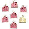 16 Styles KC Gold Drop Oil Fresh Flower Valentine's Day Pendant Charms - Premium and Creative Ornaments