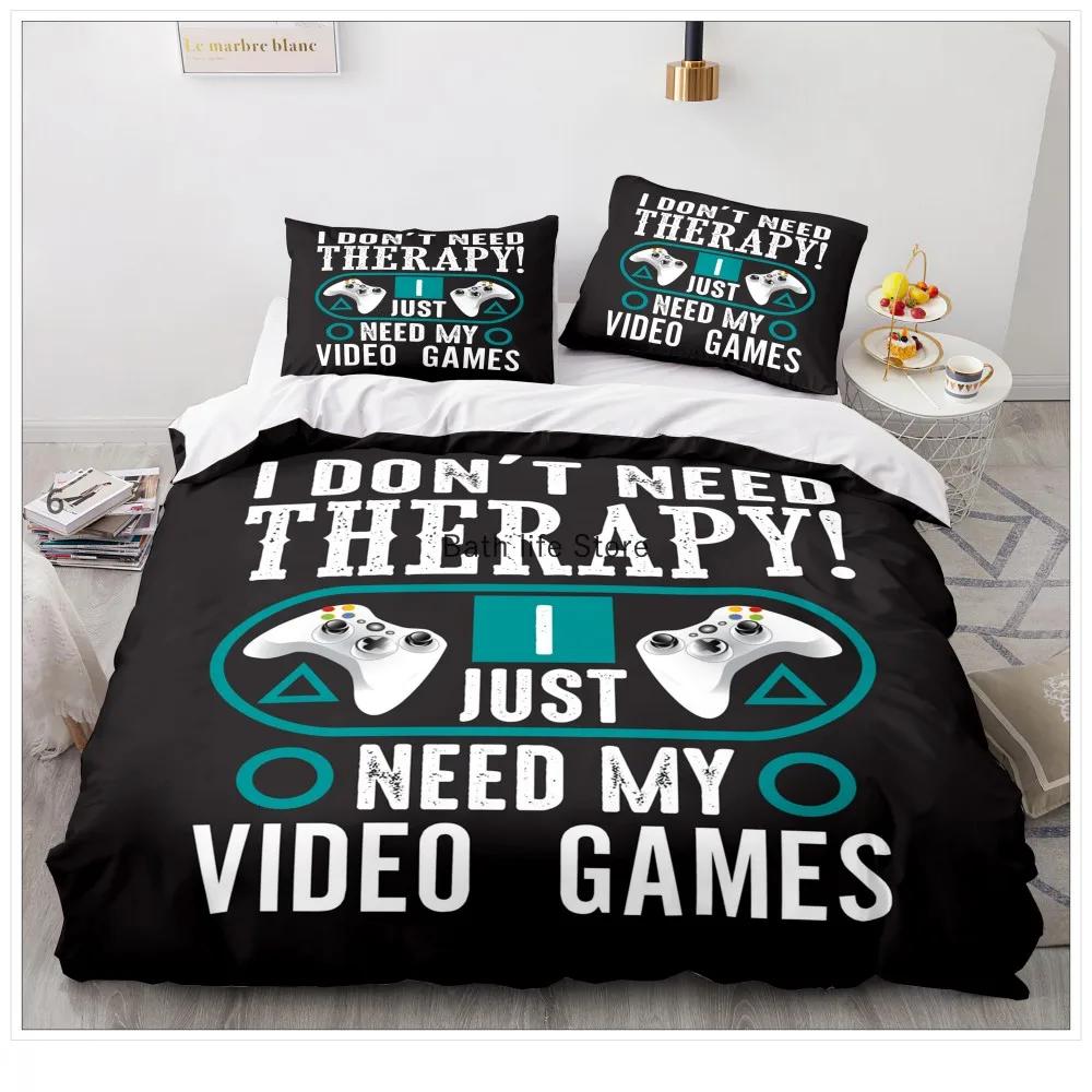 Fashion Game Controller Bedding Set Queen Size Duvet Cover Set Creative Black Comforter Bed Cover Set 2/3pcs Home Textile 3D