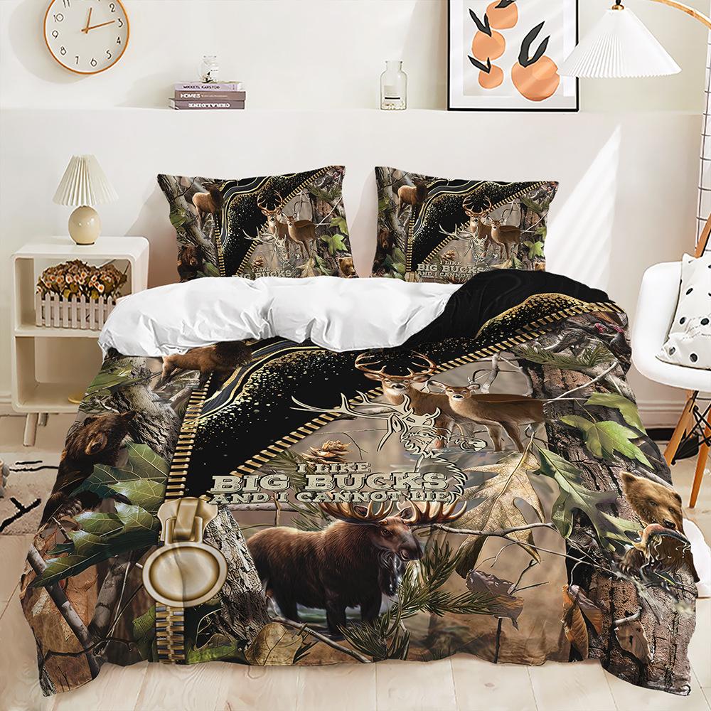 

Пододеяльник Animal Crossing Олень Покрывало Наволочка Цифровая печать Постельное белье Набор из трех предметов 135 * 200 (two-piece set) 90g