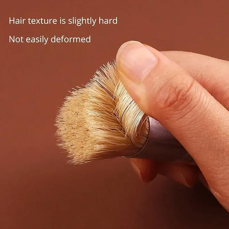 3Pcs Diy Wooden Stencil Brush Pure Natural Bristle Paint Brush Perfect For Acrylic Paint, Wood, Oil Painting