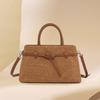 Womens Suede-Texture Woven Tote Bag Large Capacity Crossbody Shoulder Daily Commute