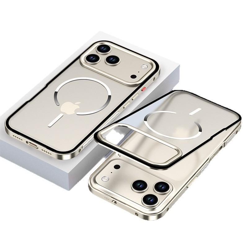 Samsung S26 Ultra Snap-On Magnetic Metal Frame Matte Anti-Drop Case for S25U/S24/S23