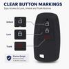 Silicone Car Key Cover for Ford 3 Button Remote Key
